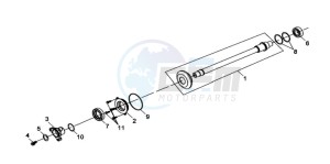 QUAD RAIDER 600 LONG CHASSIS drawing DRIVE SHAFT