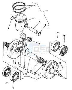 WR 250 drawing CRANKSHAFT PISTON