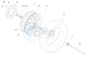 FLY 150 4T 3V IE (NAFTA) drawing Front wheel