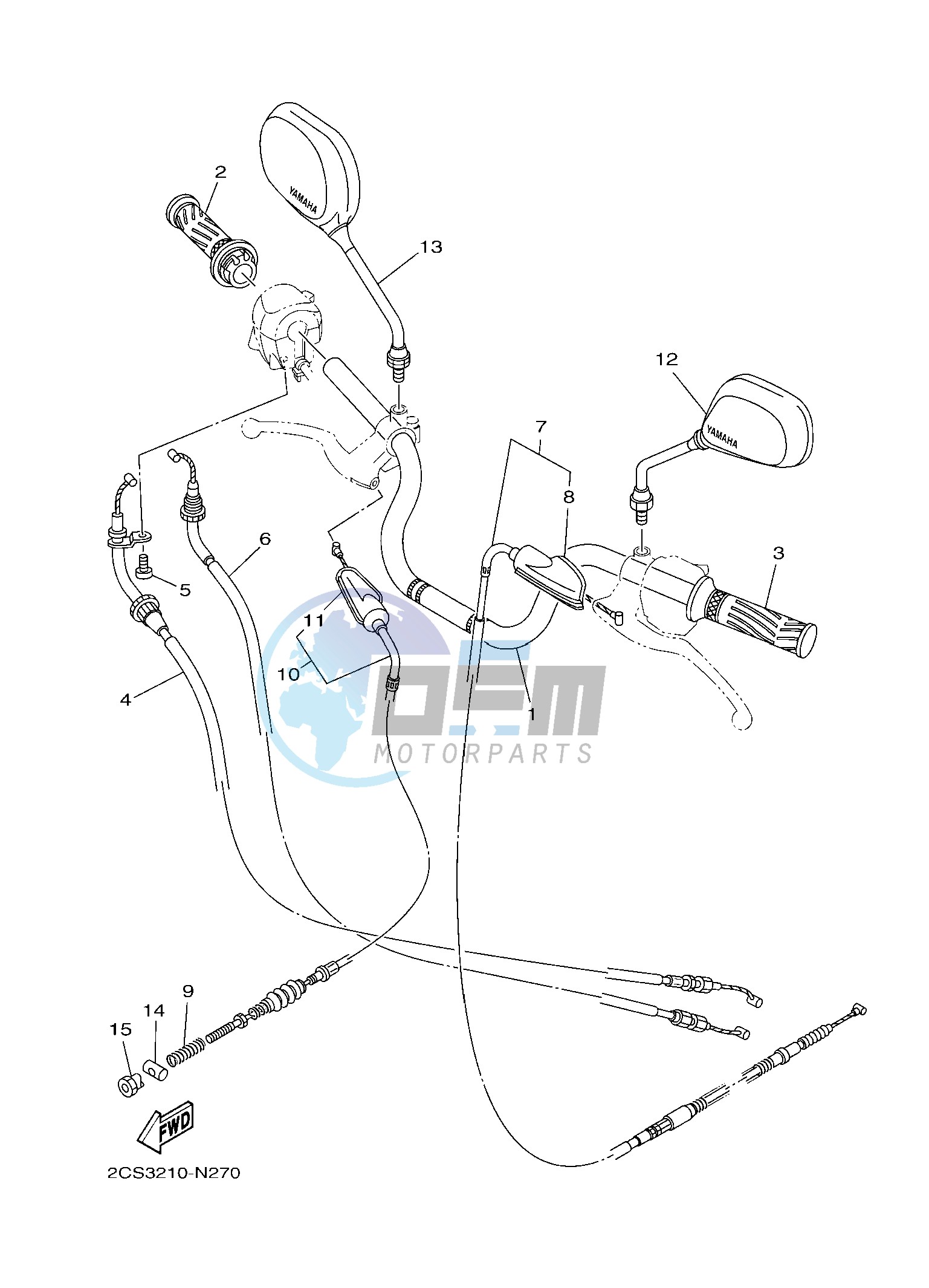 M. STEERING HANDLE & CABLE