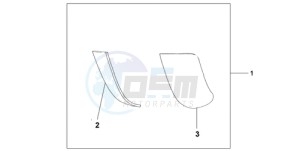 ST1300A9 France - (F / ABS CMF MME) drawing PANNIER SCUFF PAD SET