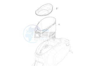 SPRINT 150 4T 3V IE ABS E3 (NAFTA) drawing Helmet housing - Undersaddle