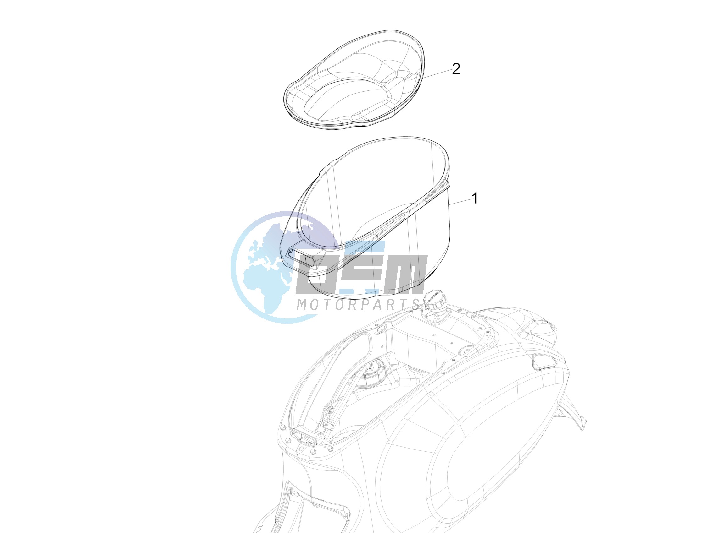 Helmet housing - Undersaddle