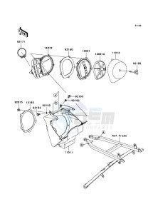 KX125 KX125M6F EU drawing Air Cleaner