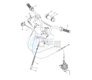 TTR E 50 drawing STEERING HANDLE AND CABLE