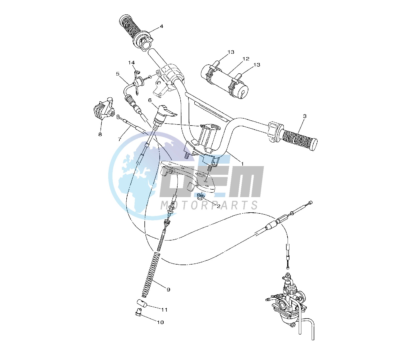 STEERING HANDLE AND CABLE