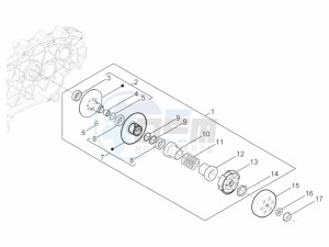 TYPHOON 125 4T 2V E3 (APAC) drawing Driven pulley