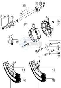 FLEXER_25-45kmh_K4-K7 50 K4-K7 drawing Front wheel-alu