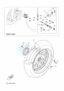 YP400RA XMAX 400 ABS (BL13) drawing REAR WHEEL & BRAKE SYSTEM