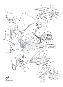 YZF-R6 R6 600 (1JSU 1JSV) drawing COWLING 1