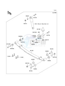 KAF 620 E [MULE 3010 4X4] (E6F-E8F) E7F drawing REAR SUSPENSION