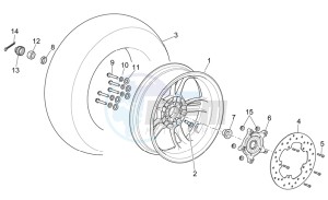 Scarabeo 300 Light e3 drawing Rear Wheel