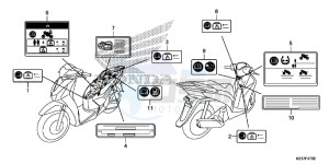 SH125ADD SH125i UK - (E) drawing CAUTION LABEL