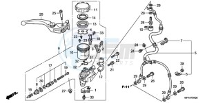 CB1000RA UK - (E / MPH) drawing FR. BRAKE MASTER CYLINDER (CB1000R)