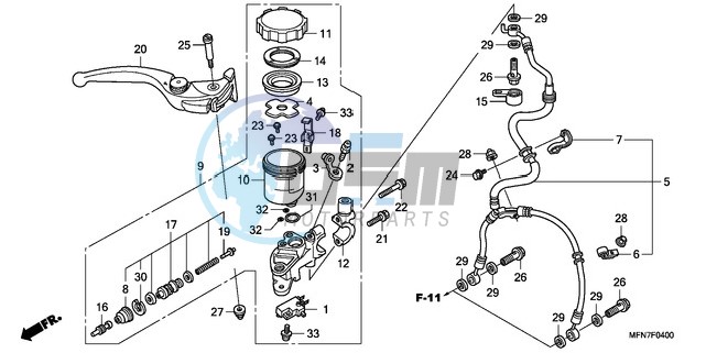 FR. BRAKE MASTER CYLINDER (CB1000R)