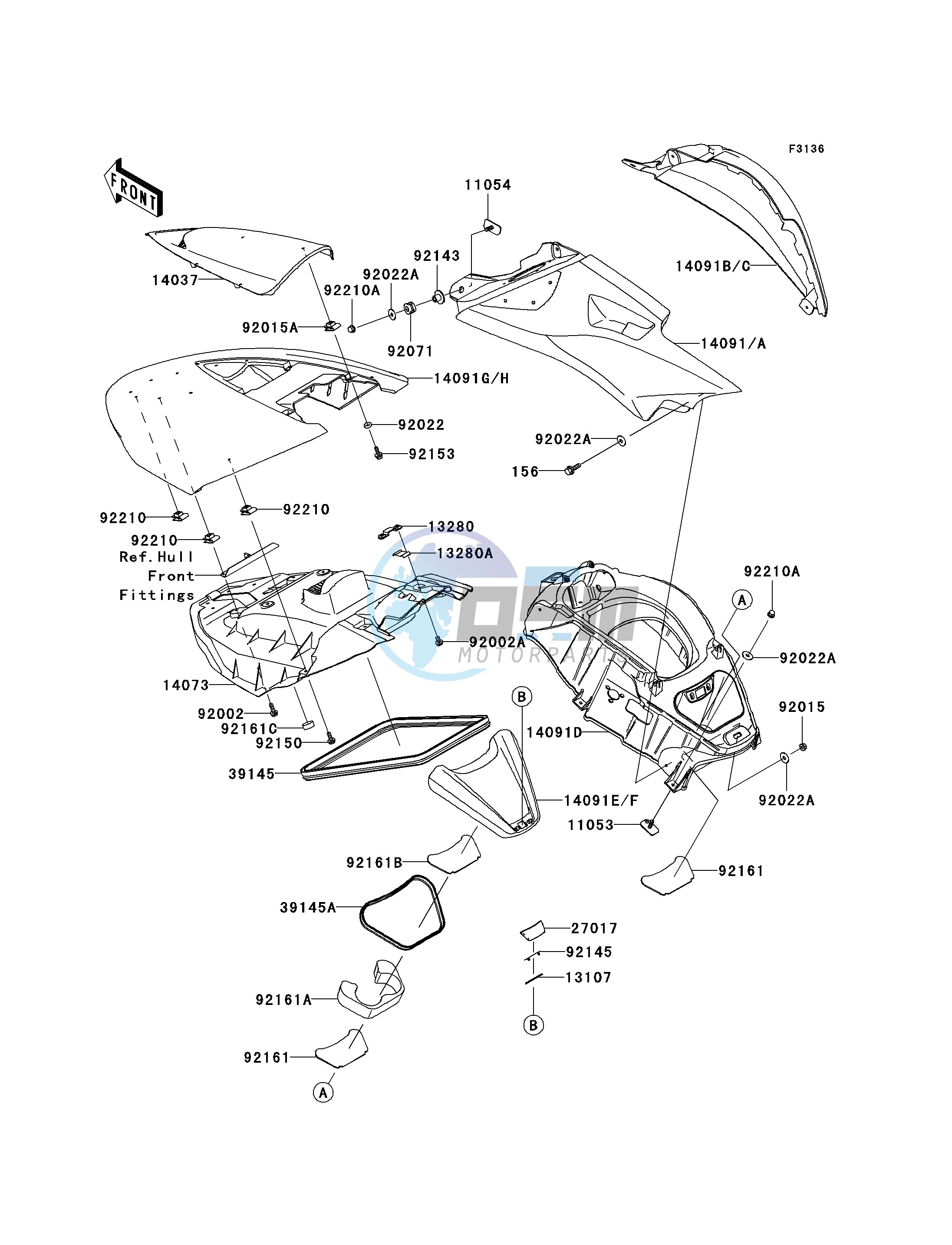 HULL MIDDLE FITTINGS