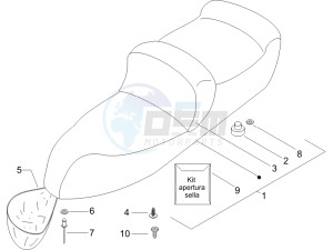 X9 500 Evolution ABS 2006-2007 drawing Saddle seats - Tool roll