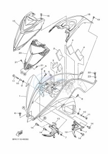 YFM700R (BCXH) drawing FRONT FENDER