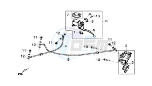 GTS 125I 2014 ABS drawing REAR BRAKE CALIPER / BRAKE MOUNT