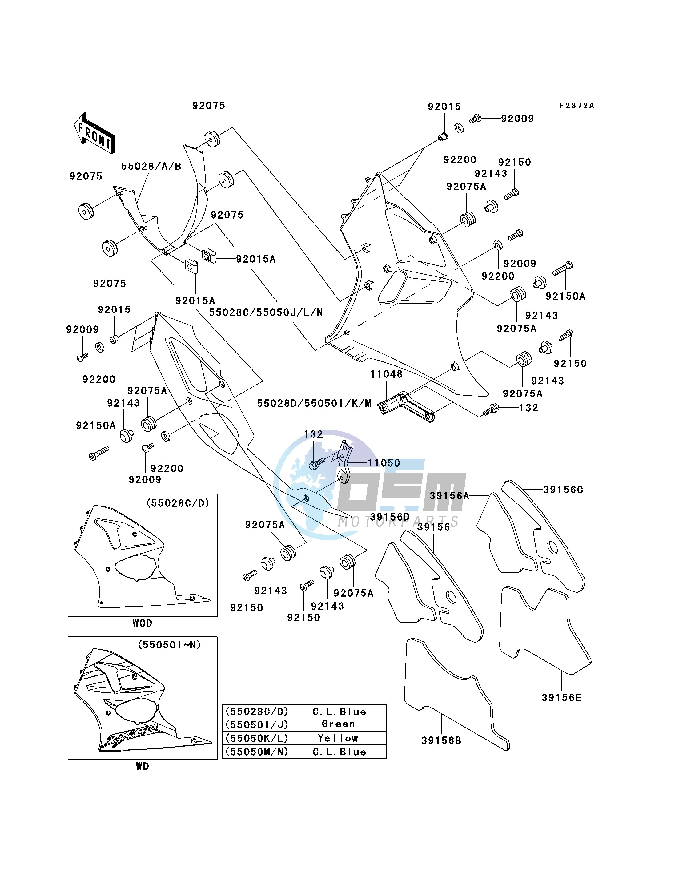 COWLING LOWERS -- ZX600-J2- -