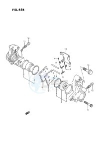 GSX1100 (E2) drawing FRONT CALIPERS (MODEL P R)