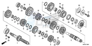 CRF450RD CRF450R Europe Direct - (ED) drawing TRANSMISSION