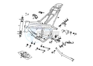 SENDA R X-RACE - 50 cc drawing FRAME-CENTRAL STAND