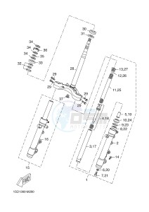 YP400RA X-MAX 400 ABS (1SD2 1SD2 1SD2) drawing STEERING