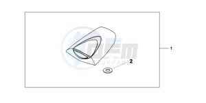 CBR600RA9 France - (F / ABS CMF MME) drawing SEAT COWL *NHB01*