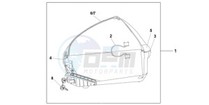 XL700V9 F / CMF drawing NEW 45L TOPBOX SHASTA WHITE