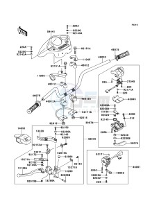 KVF360 4x4 KVF360ACF EU GB drawing Handlebar