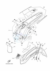 YZ125 (B4X6) drawing FENDER