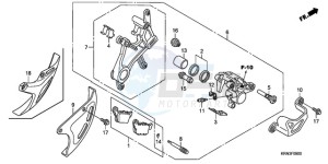 CRF250R9 Europe Direct - (ED / CMF) drawing REAR BRAKE CALIPER