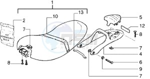 Liberty 125 drawing Saddle - carrier