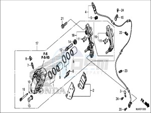 CBR500RAH CBR500R ED drawing FRONT BRAKE CALIPER