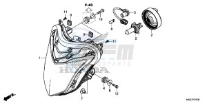 CB500XAE CB500X ABS UK - (E) drawing HEADLIGHT