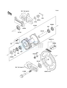 KX85 / KX85 II KX85A9F EU drawing Rear Hub