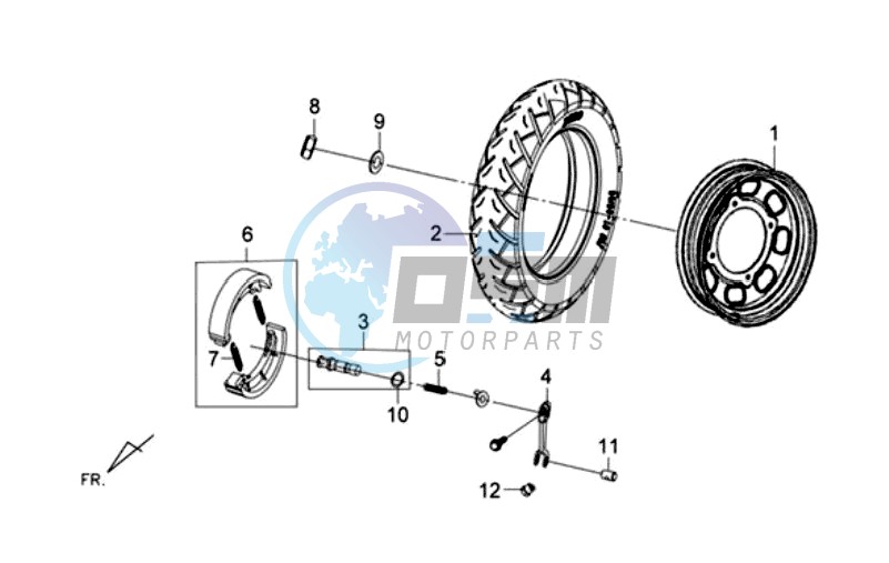 REAR WHEEL - REAR FORK