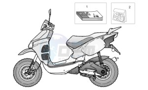 Rally 50 H2O drawing Operator handbook and decal