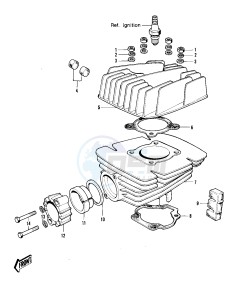 MC1 M A (-A) 90 drawing CYLINDER HEAD_CYLINDER -- 74-75 MC1M_MC1M-A- -