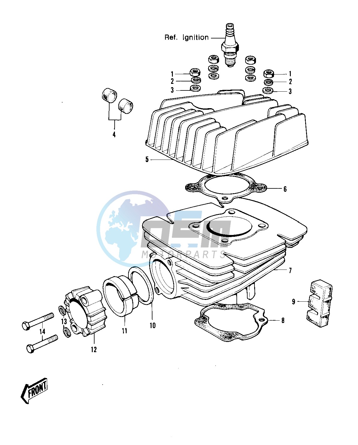 CYLINDER HEAD_CYLINDER -- 74-75 MC1M_MC1M-A- -