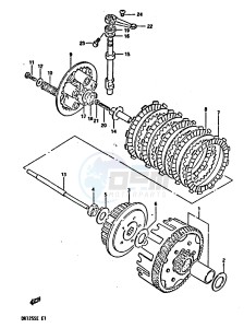 DR125S (E2) drawing CLUTCH