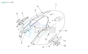 Mojito 125 e3 drawing Rear body - Rear fairing