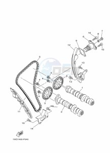 YZF320-A YZF-R3 (B7P1) drawing CAMSHAFT & CHAIN