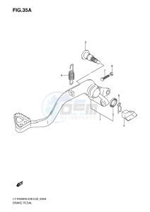 LT-R450 (E28-E33) drawing BRAKE PEDAL (MODEL K9 L0)