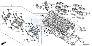 CBR1000RRD Fireblade - CBR1000RR UK - (E) drawing CYLINDER HEAD