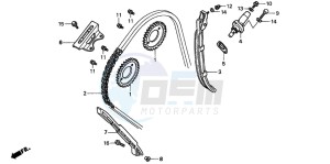 CB600F HORNET S drawing CAM CHAIN/TENSIONER