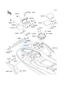 JT 1200 D [STX-12F] (D6F-D7F) D6F drawing HULL MIDDLE FITTINGS