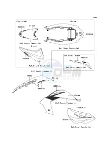 KSF 450 B [KFX450R MONSTER ENERGY] (B8F-B9FB) B8F drawing DECALS-- WHITE- --- B8F- -