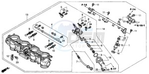 CBR600F drawing THROTTLE BODY